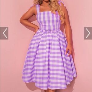 Large Vixen by Micheline Pitt Purple Dreamhouse Dress-New in Bag